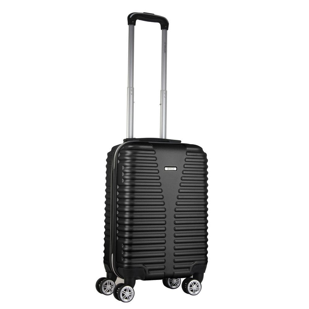 Mala de Bordo Abs para Viagem Viaggio Via-1921 Cadeado Integrado Rodas Duplas Giro 360 Preta
