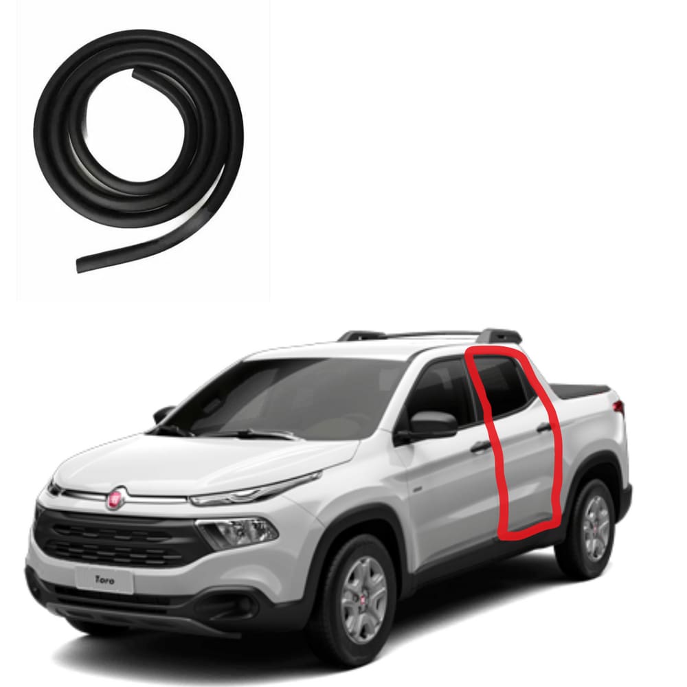 Borracha Porta de Vedação Fiat Toro Traseira Esquerdo