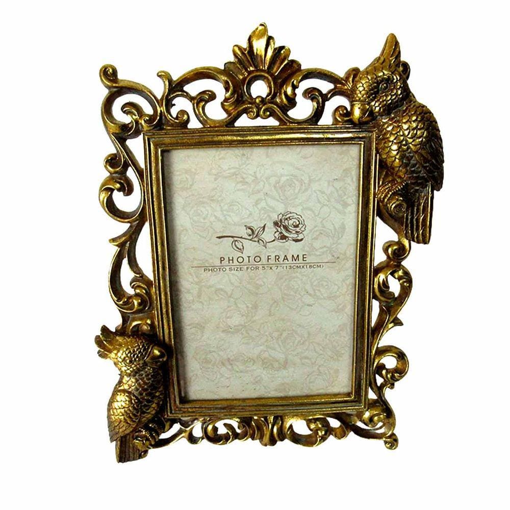 Porta Retrato em Resina Dourado - 28842