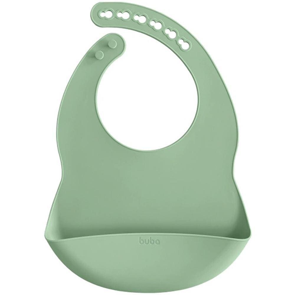 Babador Cata Migalhas Buba de Silicone Verde