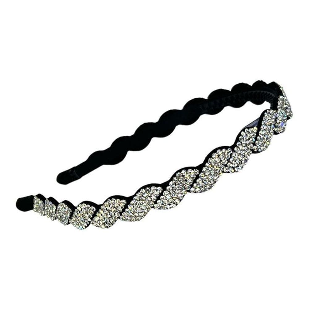 Tiara de Cabelo Corda Prata