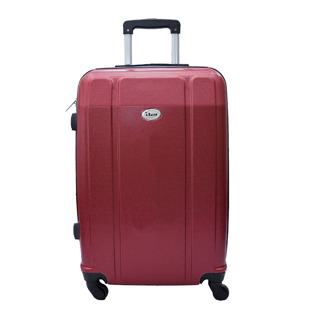 Mala de Bordo Pequena para Viagem Continental em Abs, Cadeado Embutido, Rodas Giro 360 Ika Vermelha