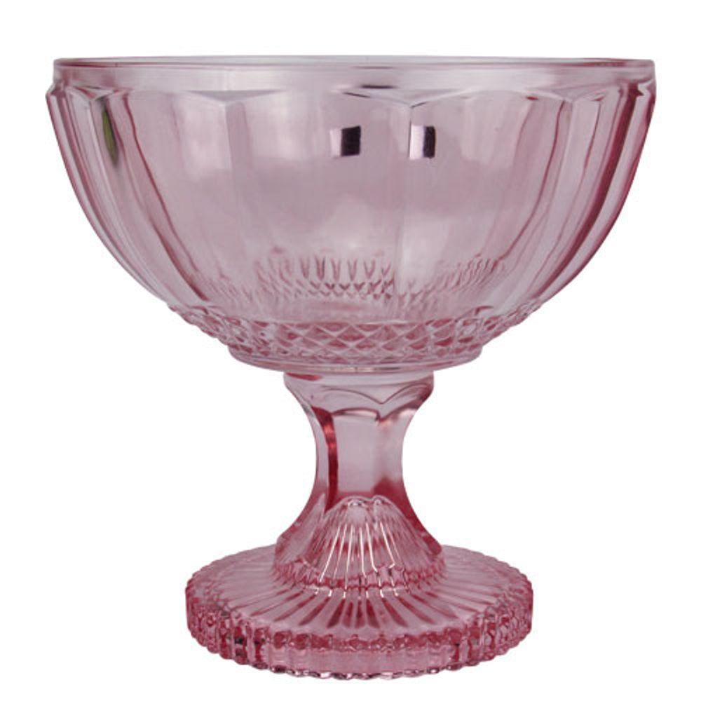 Centro de Mesa Splendor com Péem Cristal Rosa - 21,5cm - 28562