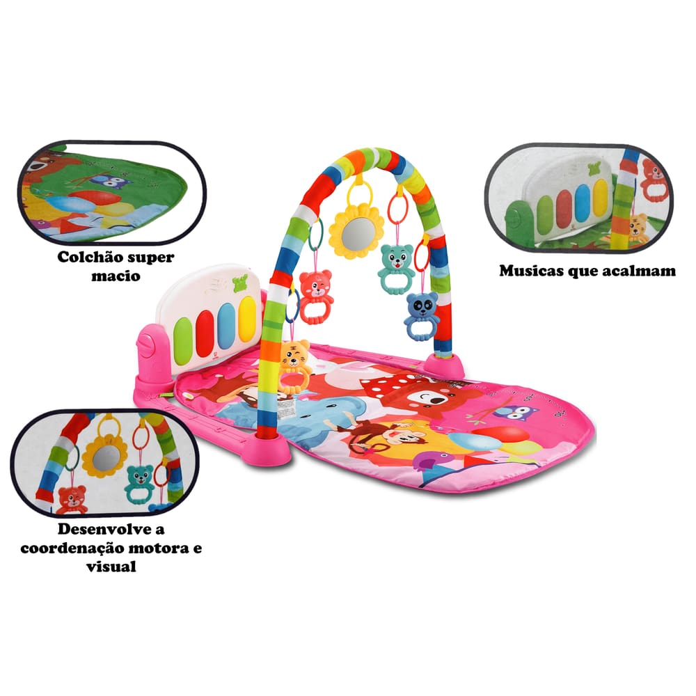 Tapete Rosa Color Baby Educativo Moderno