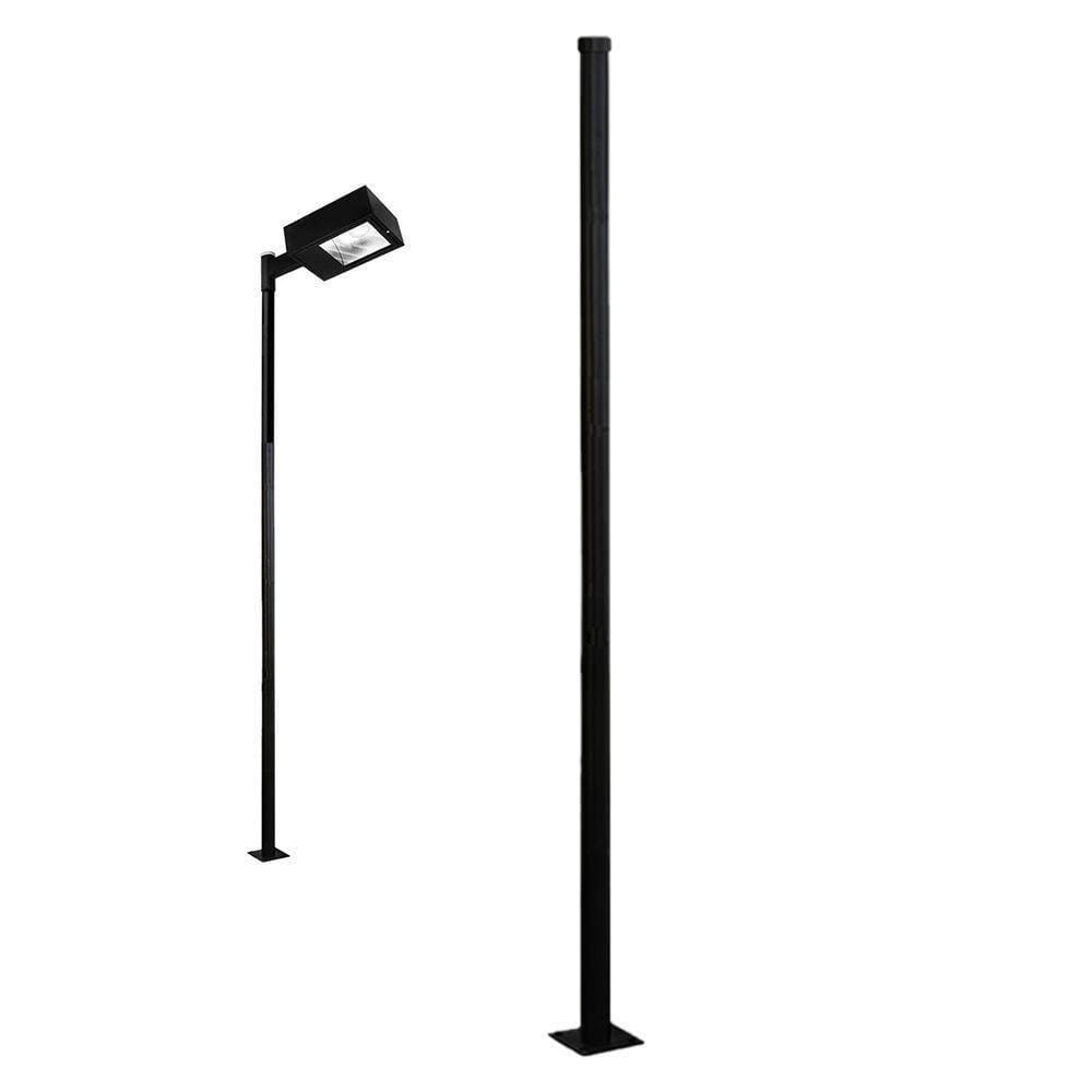 Poste Iluminaçao Publica Aço 3 Metros Pintura Eletrostatica Suporte Luminaria Refletor Rua Estrada