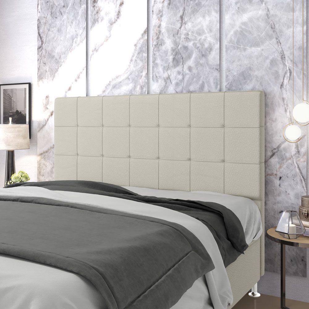 Cabeceira Áurea 195 / A-017 Couro Bege