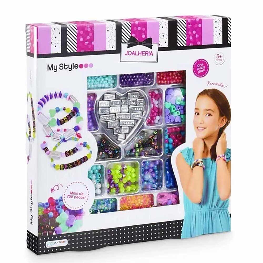 Conjunto Bijuterias Infantil - My Style - Joalheria - 700 Peças - Multikids