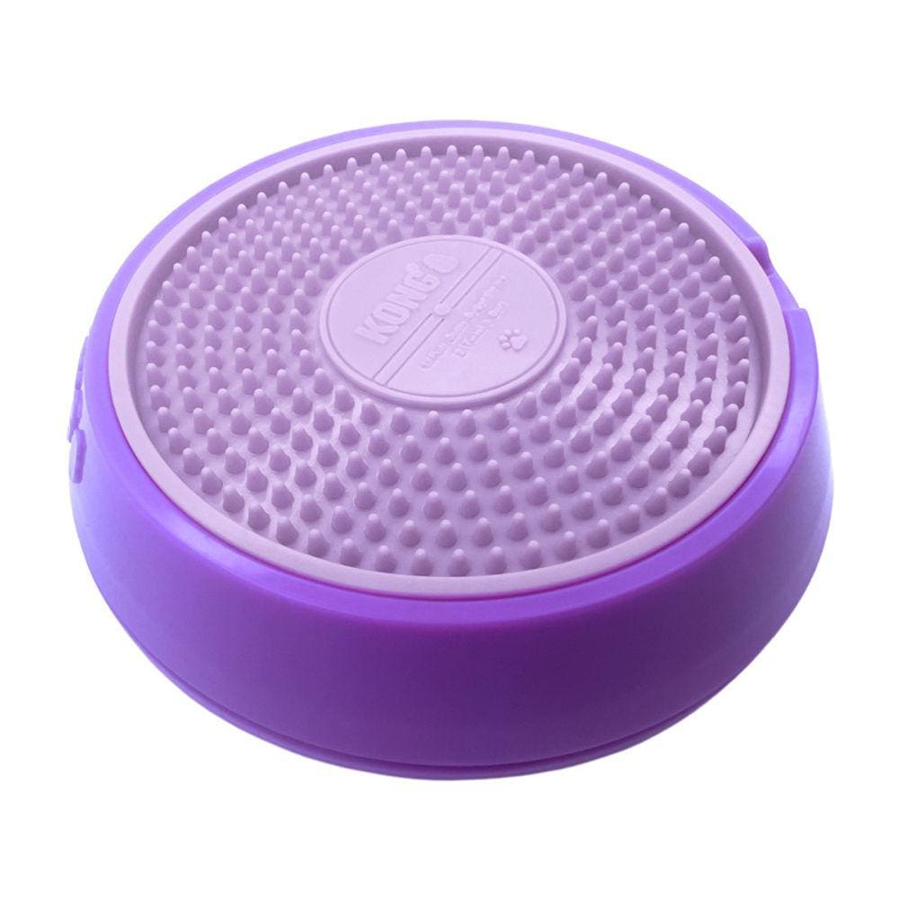 Tapete de Lamber Kong Licks Spinz Alimentação Comedouro Lento Interativo Para Cachorro e Gato Pequeno