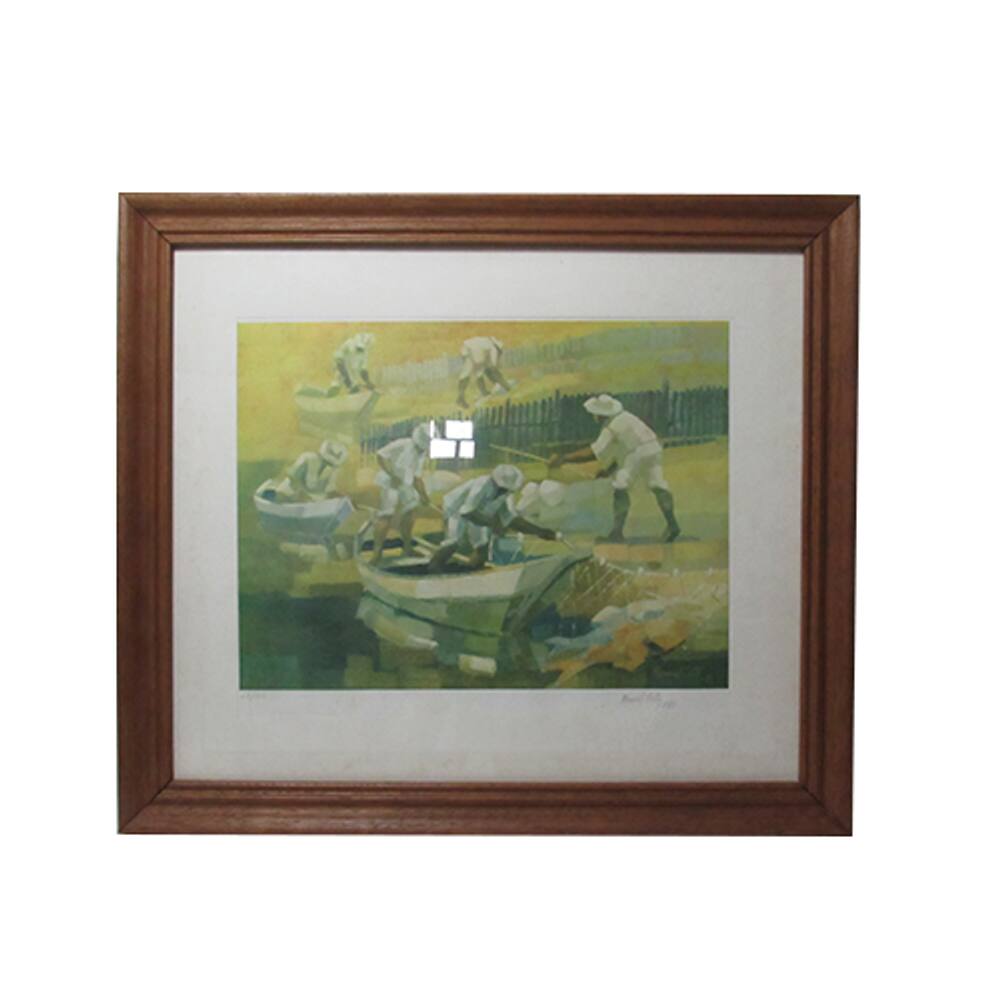 Quadro DecorativoHomens Pescando- 40x36cm - 31551