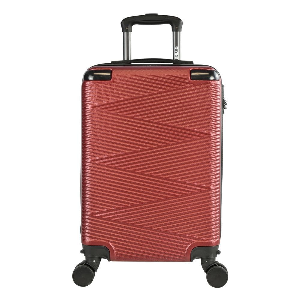 Mala de Bordo Pequena para Viagem Abs Yins 21193 Cadeado Integrado Rodas Duplas Giro 360 Vinho