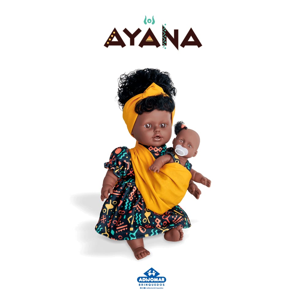 Boneca Negra Ayana Estilo Africana - Adijomar Brinquedos
