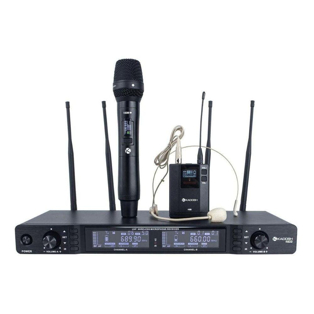 Microfone Kadosh K 622C UHF - Criptografia e Modulação por Chave PLL