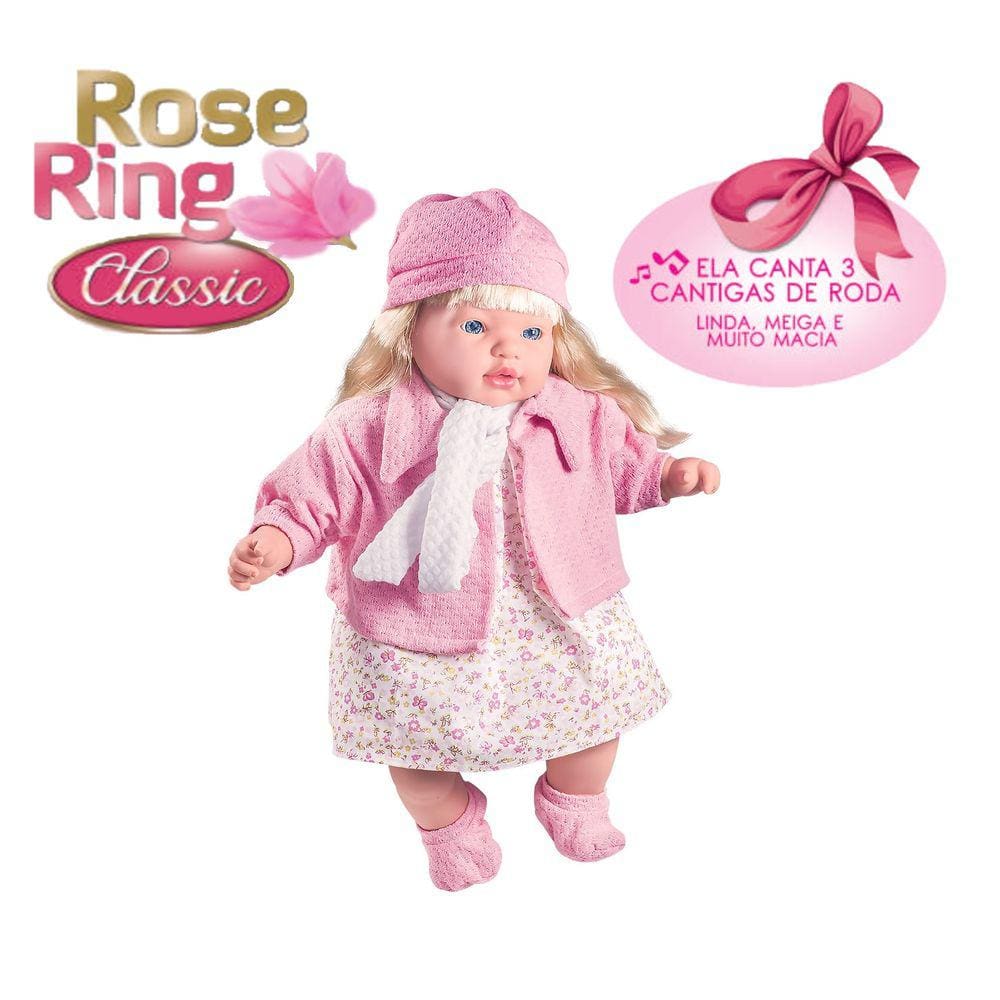 Boneca Para Crianças Macia 40cm Com Som Canta Canções