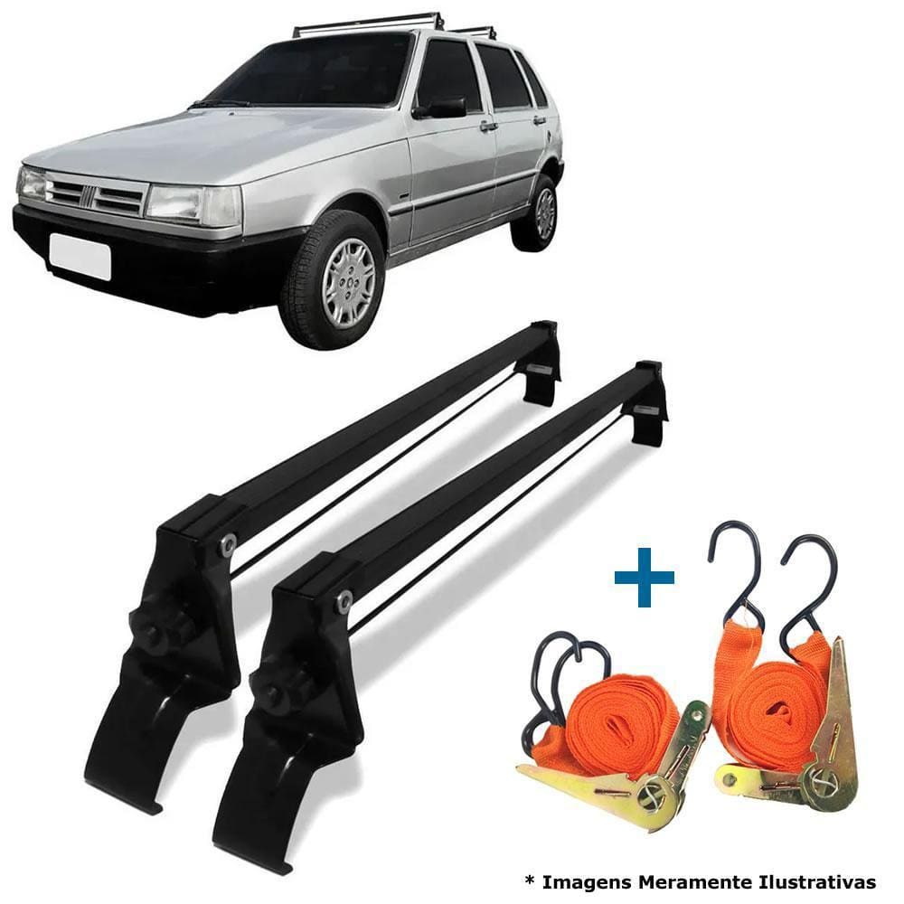 Rack Teto Fiat Uno Mille 84-13 + Cintas Catraca - Vhip