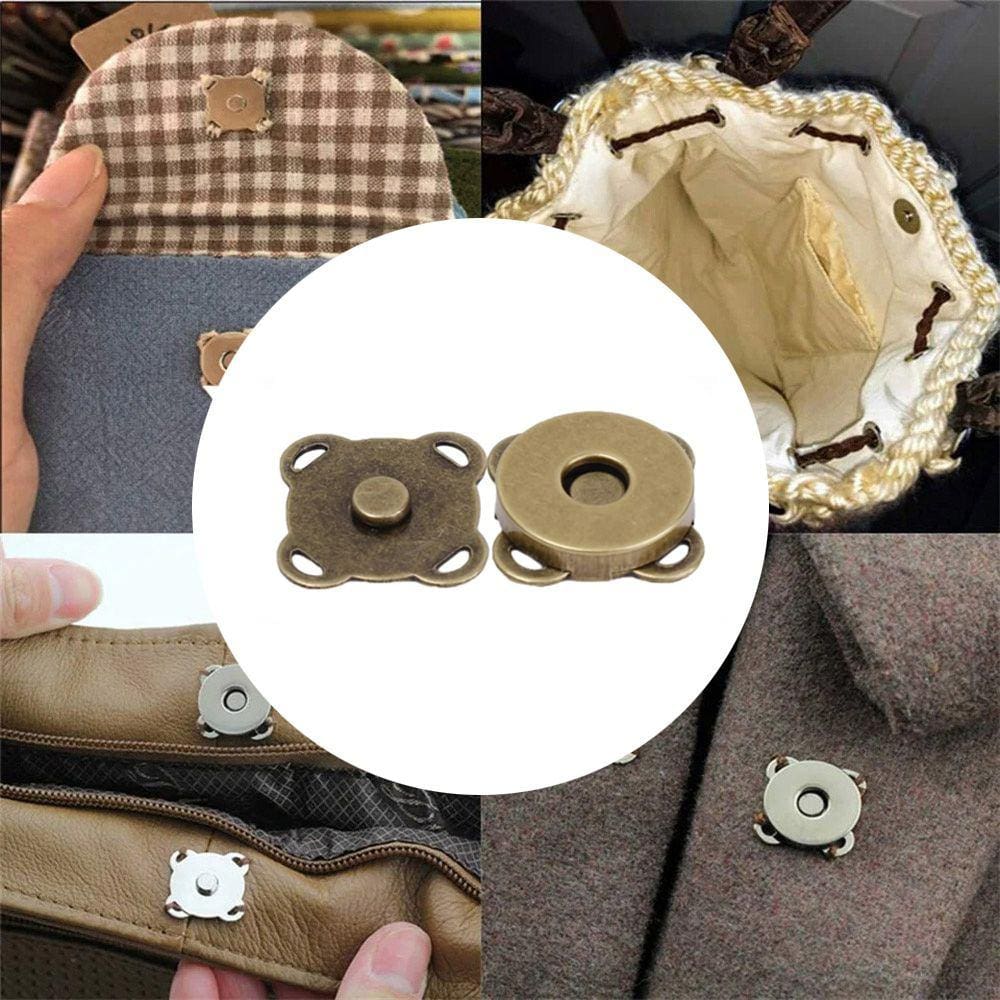 Botão Magnético 14mm Fecho Imantado Bronze P/ Costurar imã