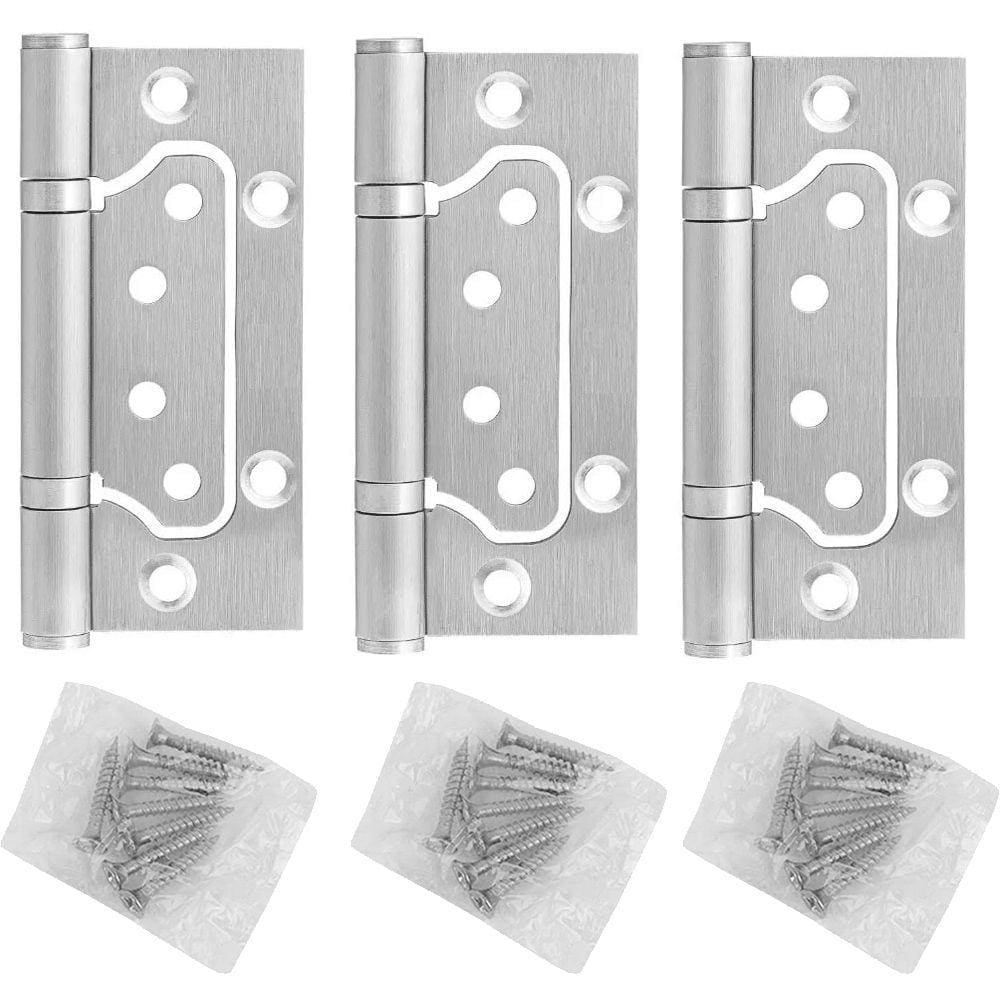 Dobradiça Porta Sobrepor 3 Peças de Aço Inox Mais Resistente