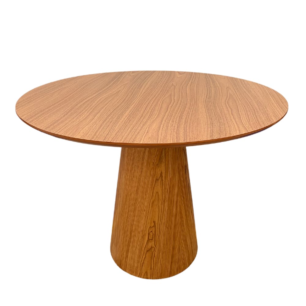 Mesa de Jantar Cone 70 cm Base Madeira Freijó Tampo Freijó
