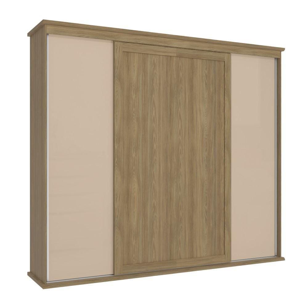 Guarda Roupa Casal Kappesberg 4 Portas de Correr 4 Gavetas Marrom Bege