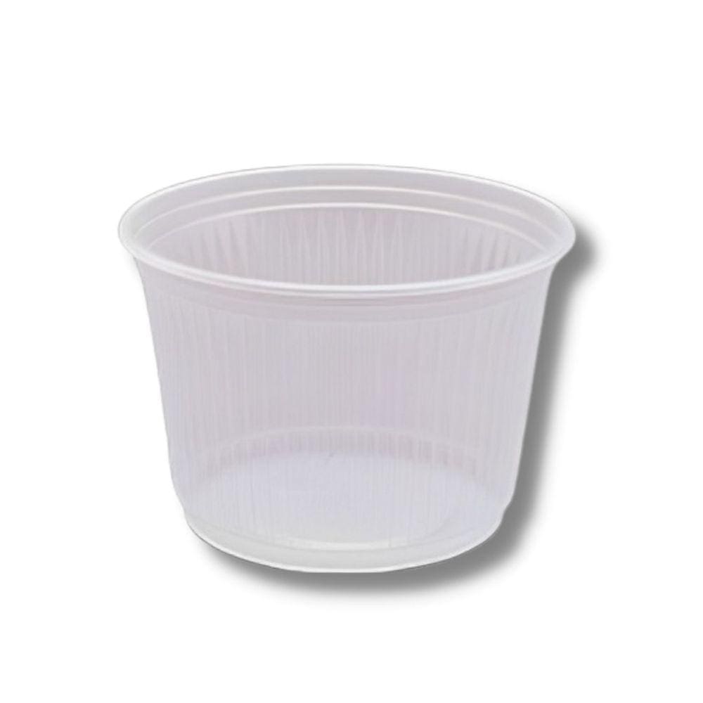 Pote Plástico Descartável Redondo S/ Tampa 250ml C/ 50 Un