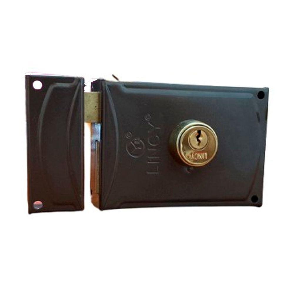 Fechadura Marrom Anti-Roubo Para Porta Portão
