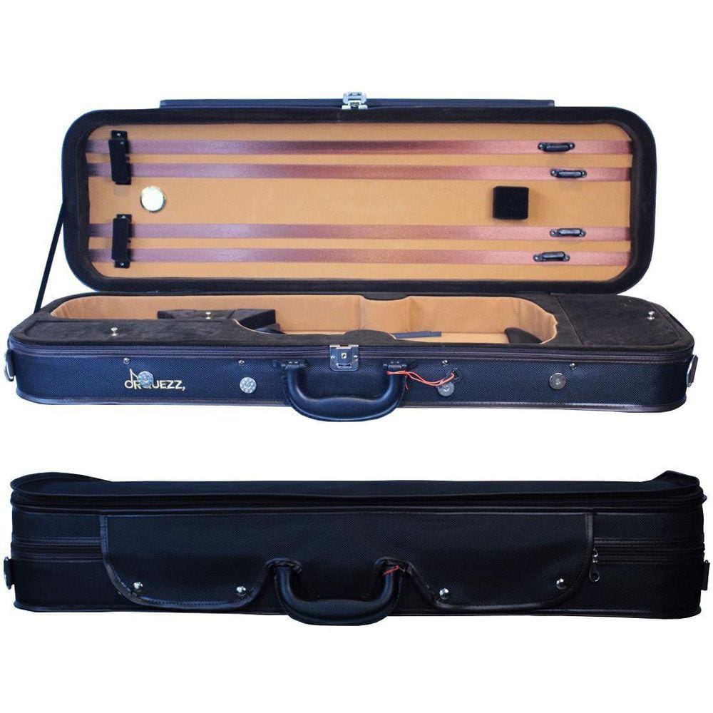 Estojo Retangular Térmico Luxo Preto Violino Marrom/Café 4/4