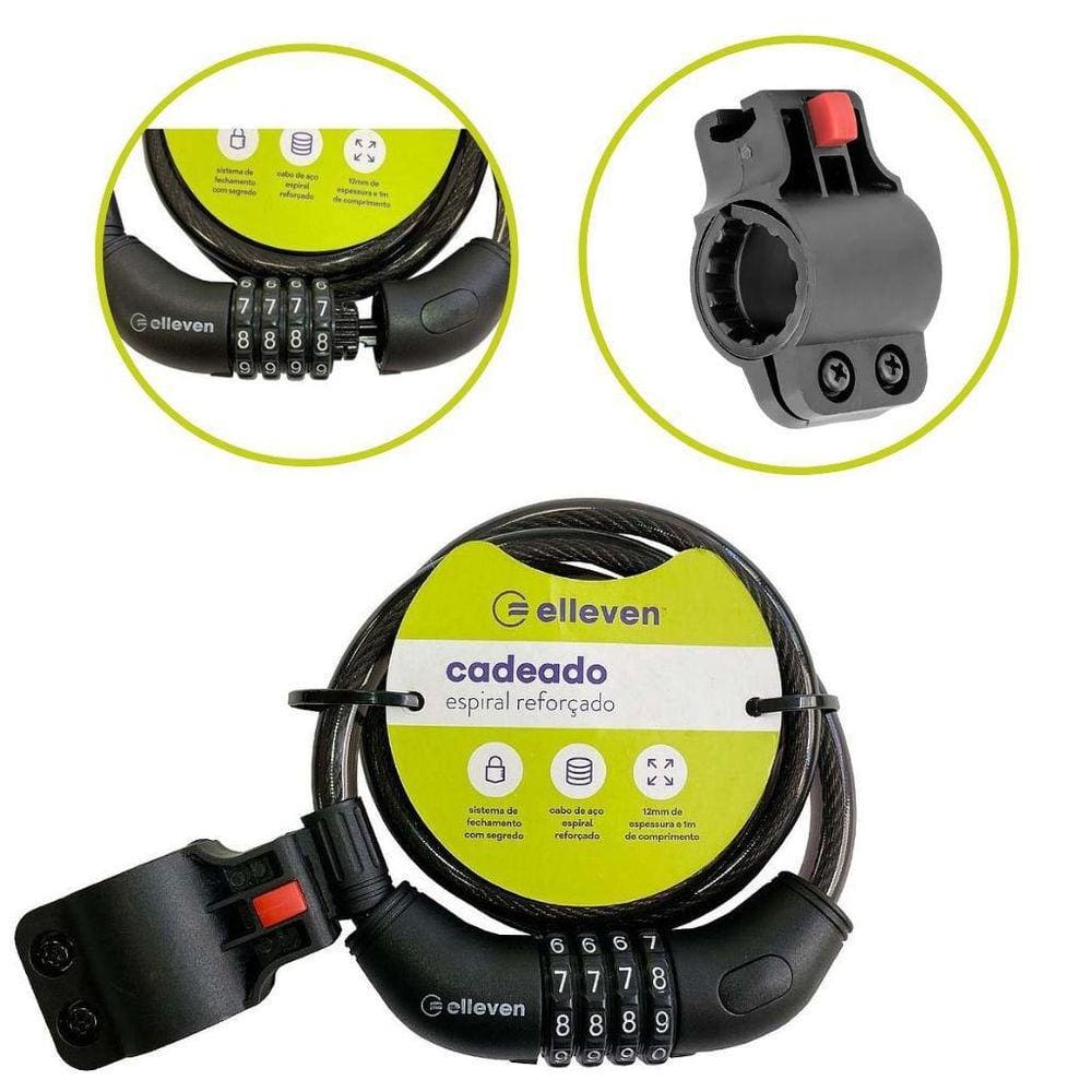 Cadeado 12X1000Mm Com Segredo 4 Digítos Alterável
