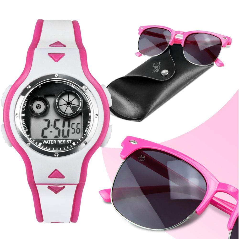 Kit Relógio Infantil Bracelete + Óculos