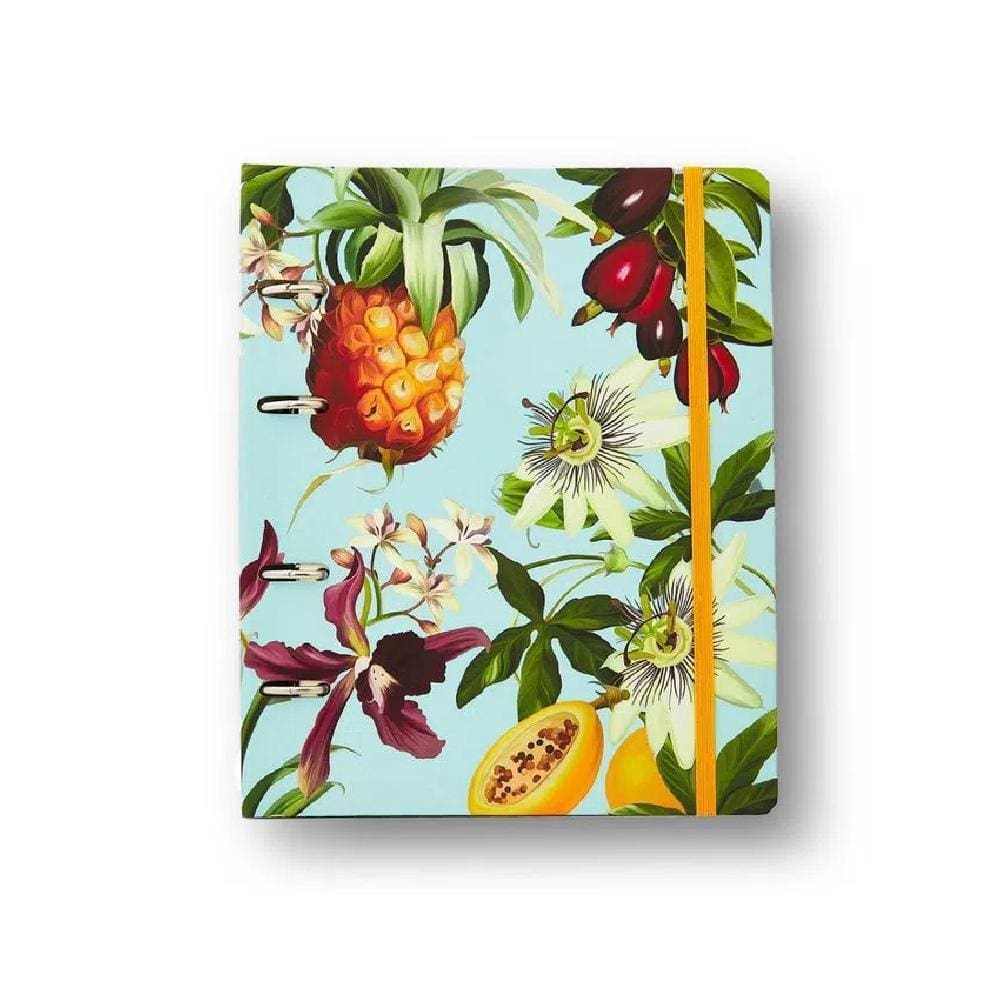 Caderno Argolado Frutos 17x24 Abacaxi - Acessórios inclusos