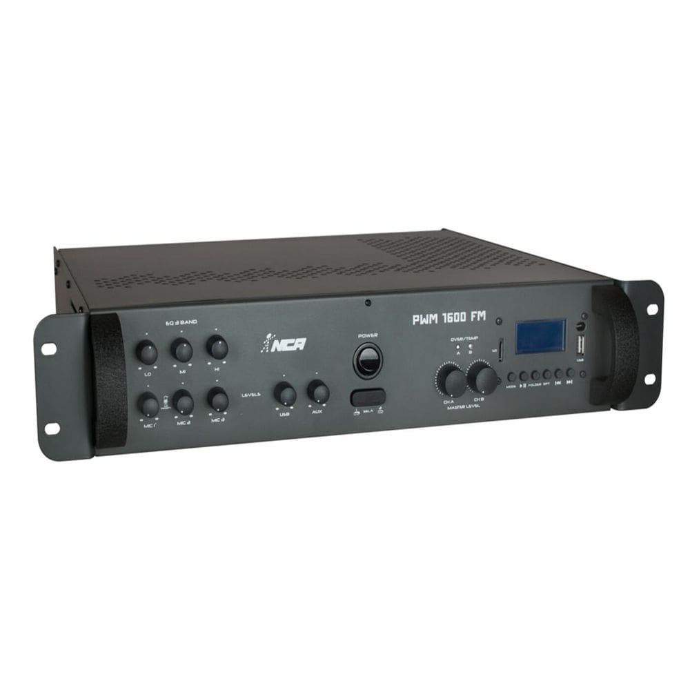 Mixer Amplificado Nca 400W Rms  4 Ohms Pwm1600 Fm Bivolt