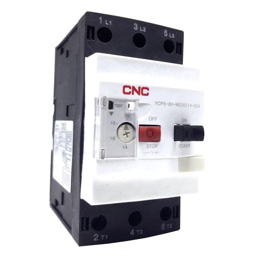 Disjuntor Motor YCP5-80-ME20 14-20A Proteção Curto-Circuito