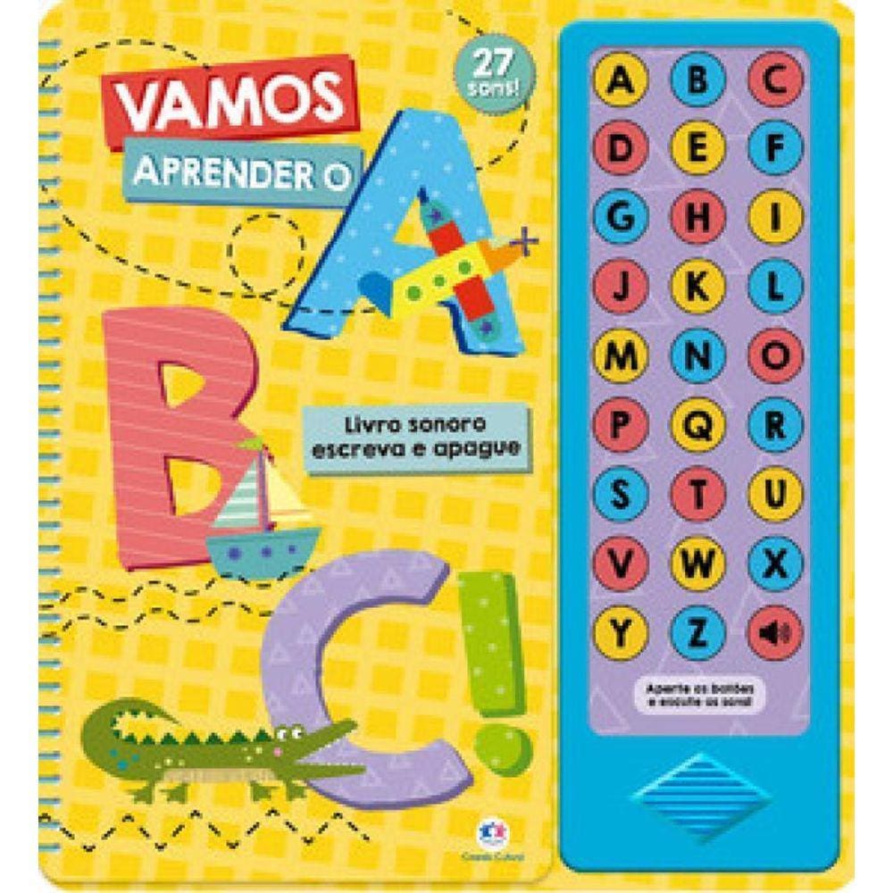 Vamos Aprender O Abc Livro Sonoro E Escreva E Apague