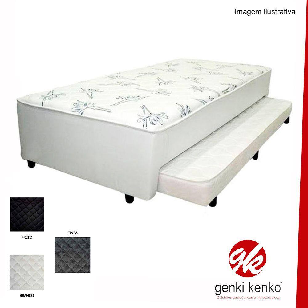 Cama Conjugada Solteiro Espuma Dupla C/ Auxiliar Poliester