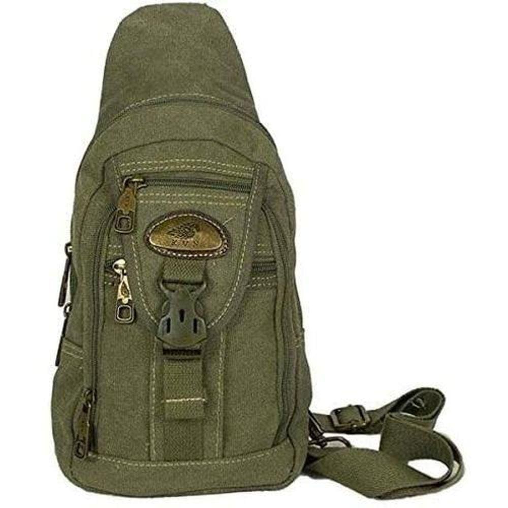 Pochete Alça Transversal Em Lona Da Kvn Mod. Ja8014 Verde