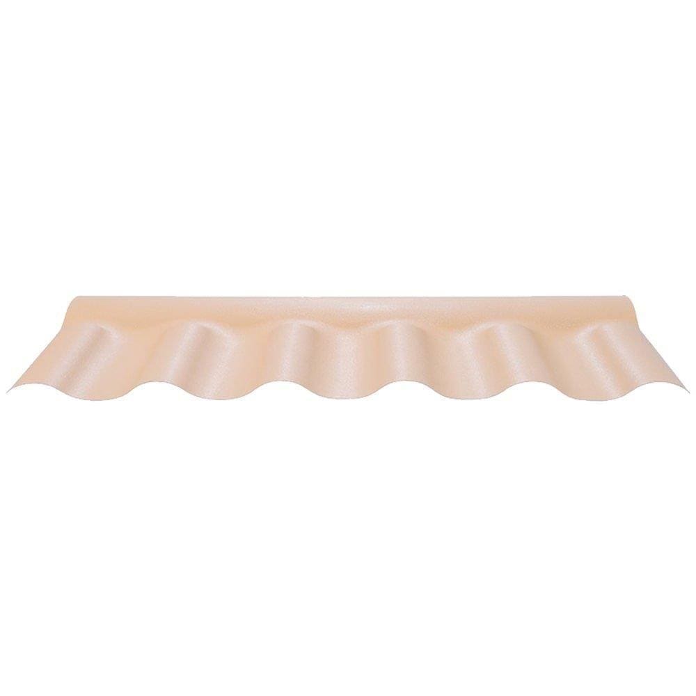 Cumeeira PVC Afort Colonial Plana Central Articulada Marfim 88cm