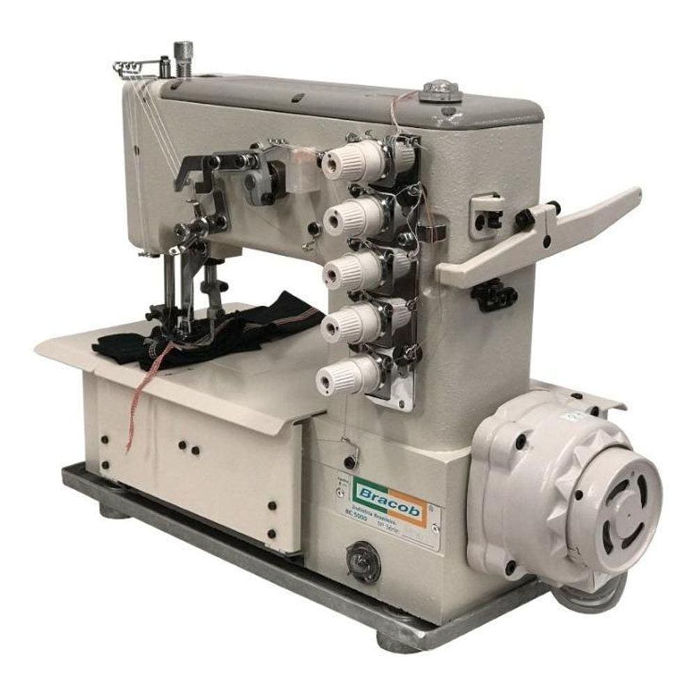 Máq. Costura Industrial Bracob BC5000D - 3 Agulhas 5 Fios 6mm