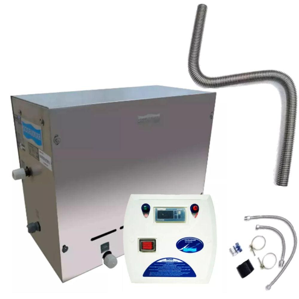 Sauna Steam Inox 4kw Instalação Inox + Comando Digital