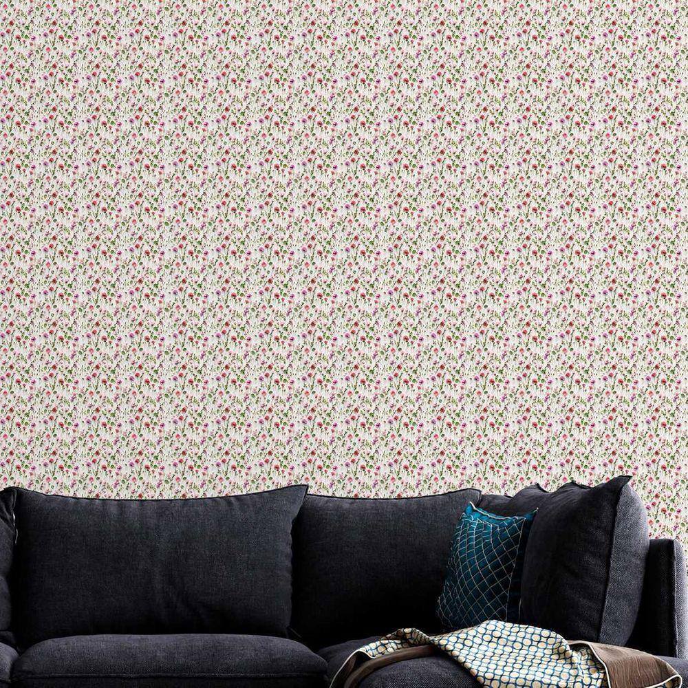 Papel de parede Auto Colante Floral primavera rosa delicado decorado Lavavel quarto cozinha 18m