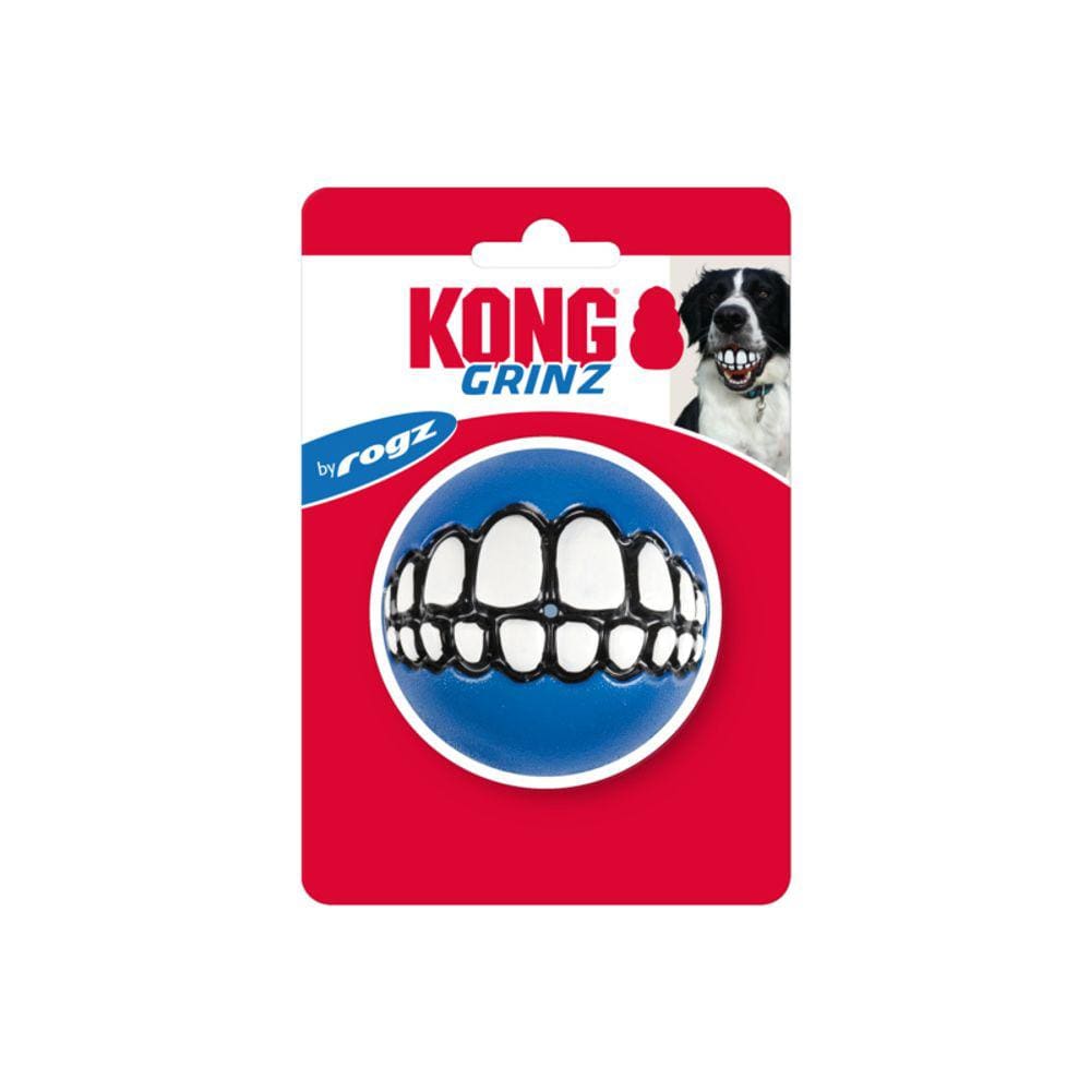 Brinquedo Interativo Kong Grinz By Rogz Bola Flutuante Recheavel Para Cachorro Pequeno - Azul