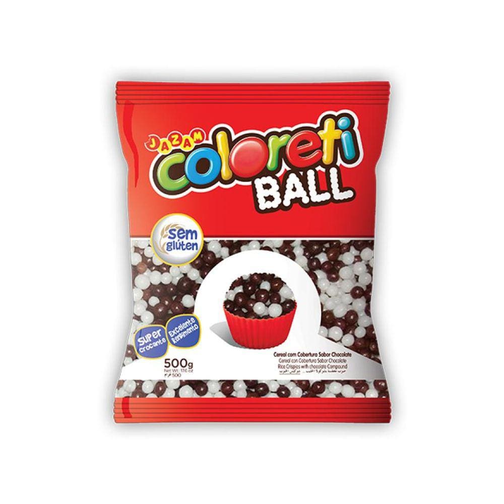 Cereal Crocante Chocolate Preto e Branco Coloreti Mini 500g