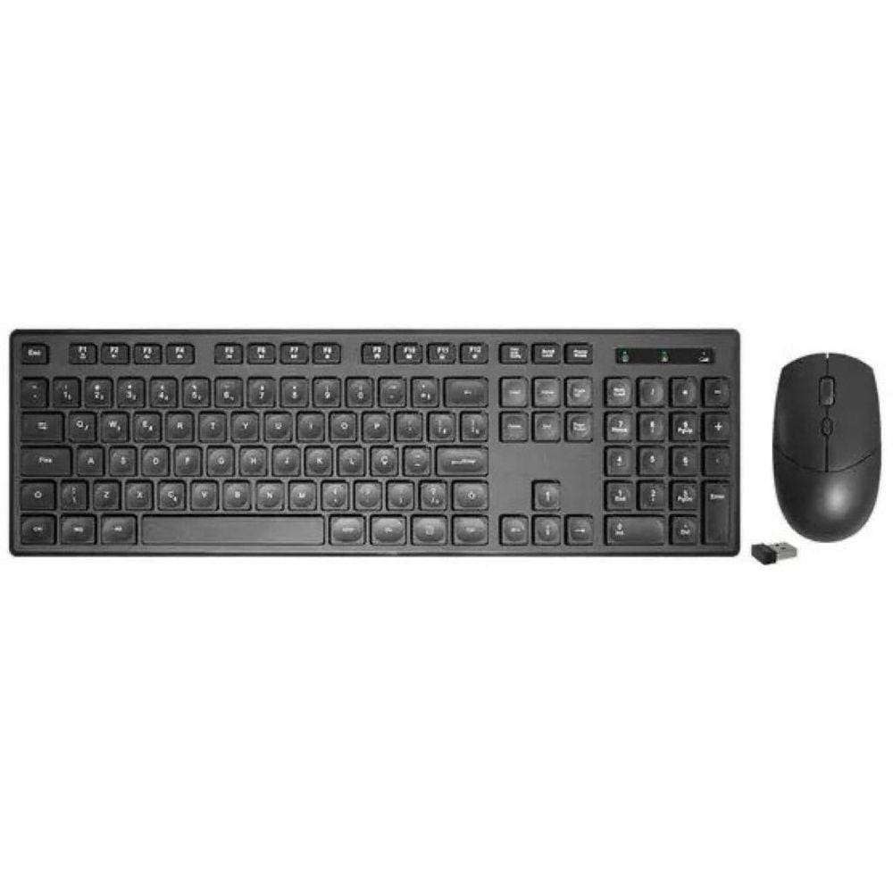 Kit Teclado E Mouse Sem Fio, K-Mex, KA-6029 + MA-A734, Abnt2, 1200 DPI
