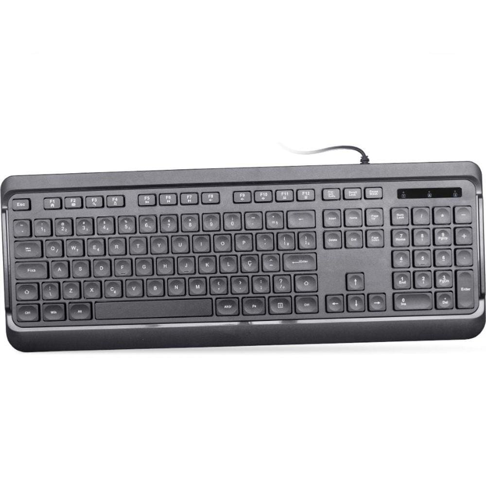 Teclado Usb Multimídia Kmex KM-E728 Preto