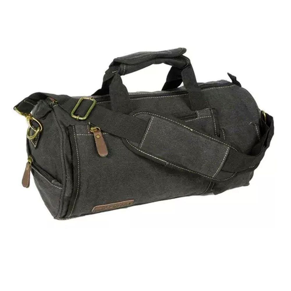 Bolsa Pequena Mala Viagem Mão Lona Preta R033