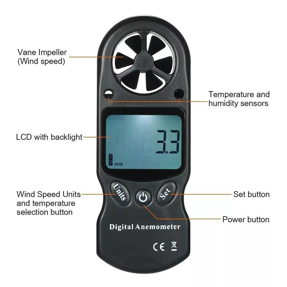 Anemômetro Digital 3x1