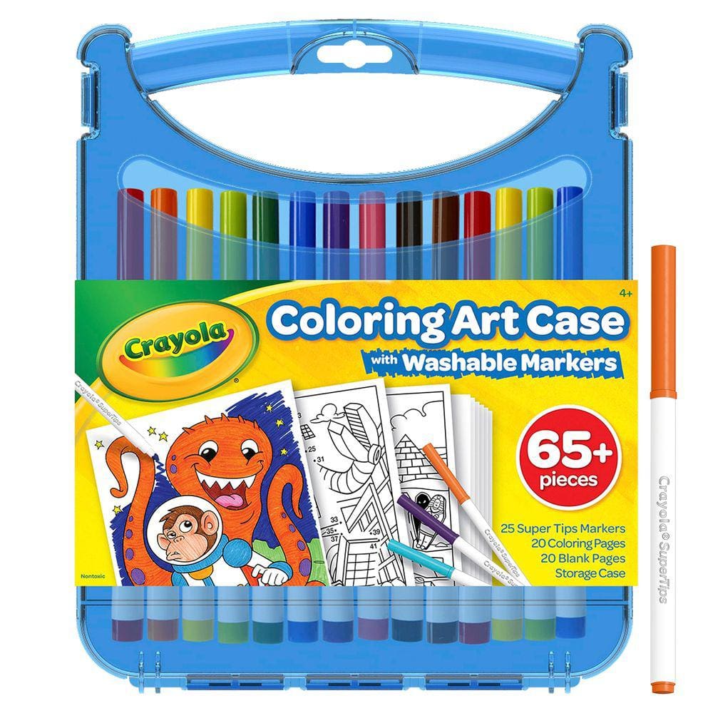 Maleta Crayola com Canetinhas Super Tips Laváveis 65 Peças