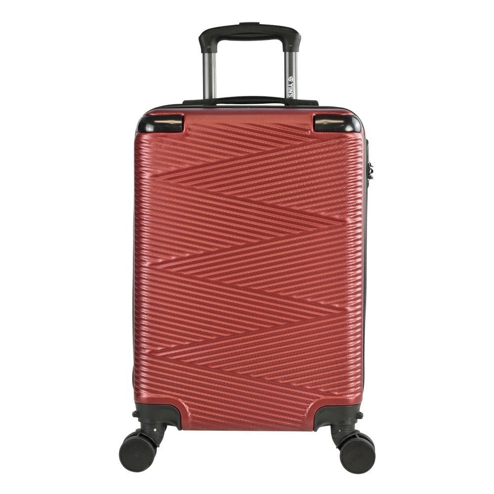 Mala de Bordo Abs para Viagem Yins 21193 Cadeado Integrado Rodas Duplas Giro 360 Vinho