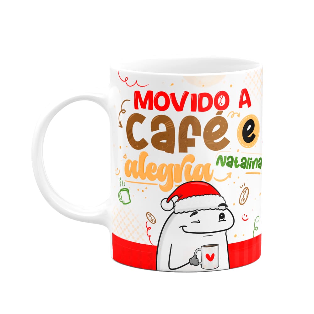 Caneca Flork Natal - Movido a café e alegria natalina