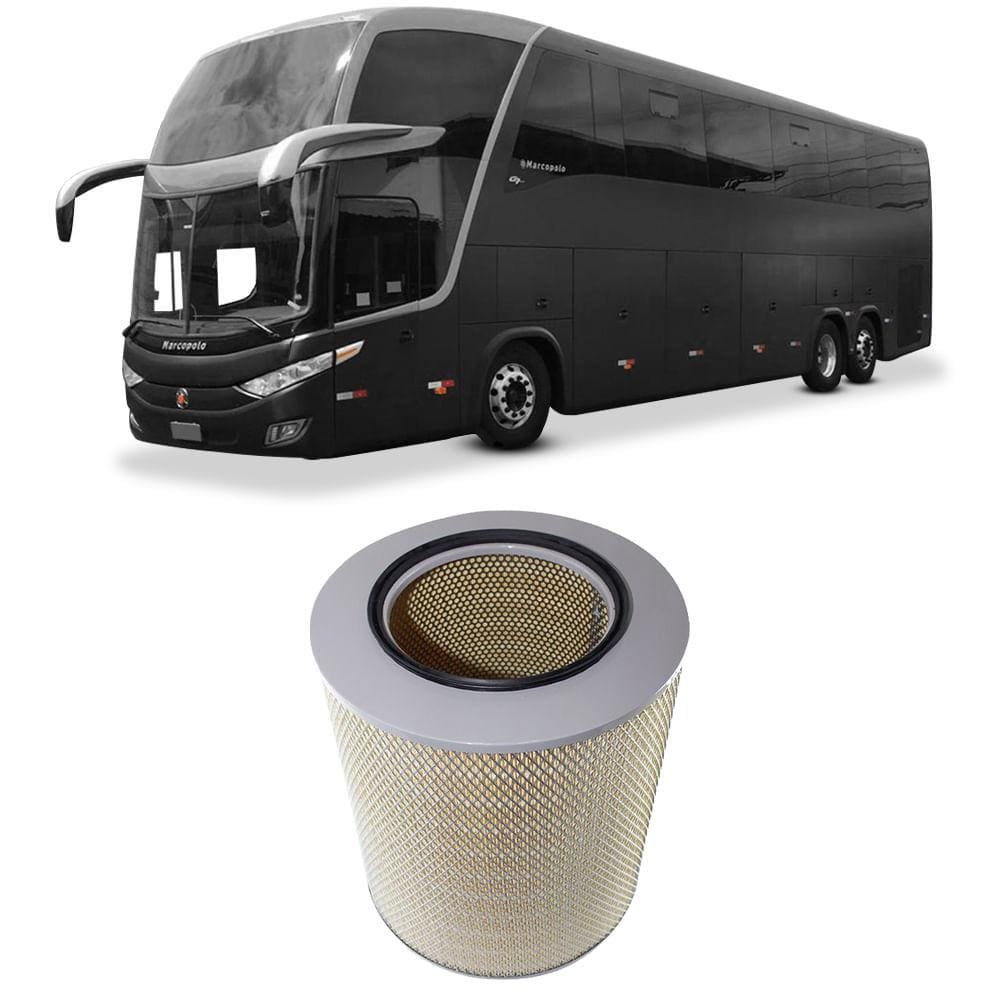 Filtro Ar Volvo B12 B10 B7 NL10 320 NL12 360 Mahle LX1055