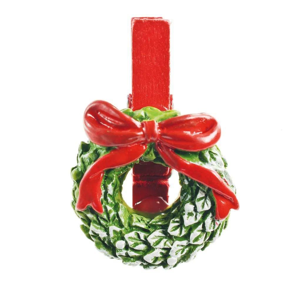 Jg Prendedor Guirlanda Verde C/6 Pcs - Natal