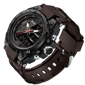 Relógio Masculino Militar Esportivo Digital 6137 Marrom Escuro