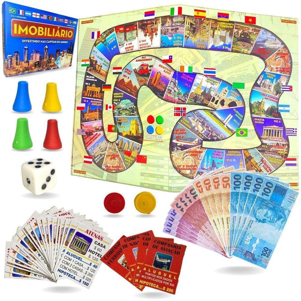 Banco Imobiliário - Jogo de Tabuleiro para Toda a Família